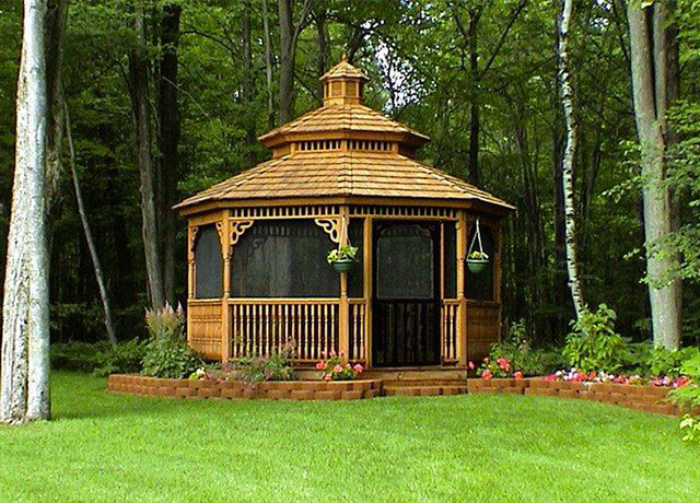 Gazebo in a forest